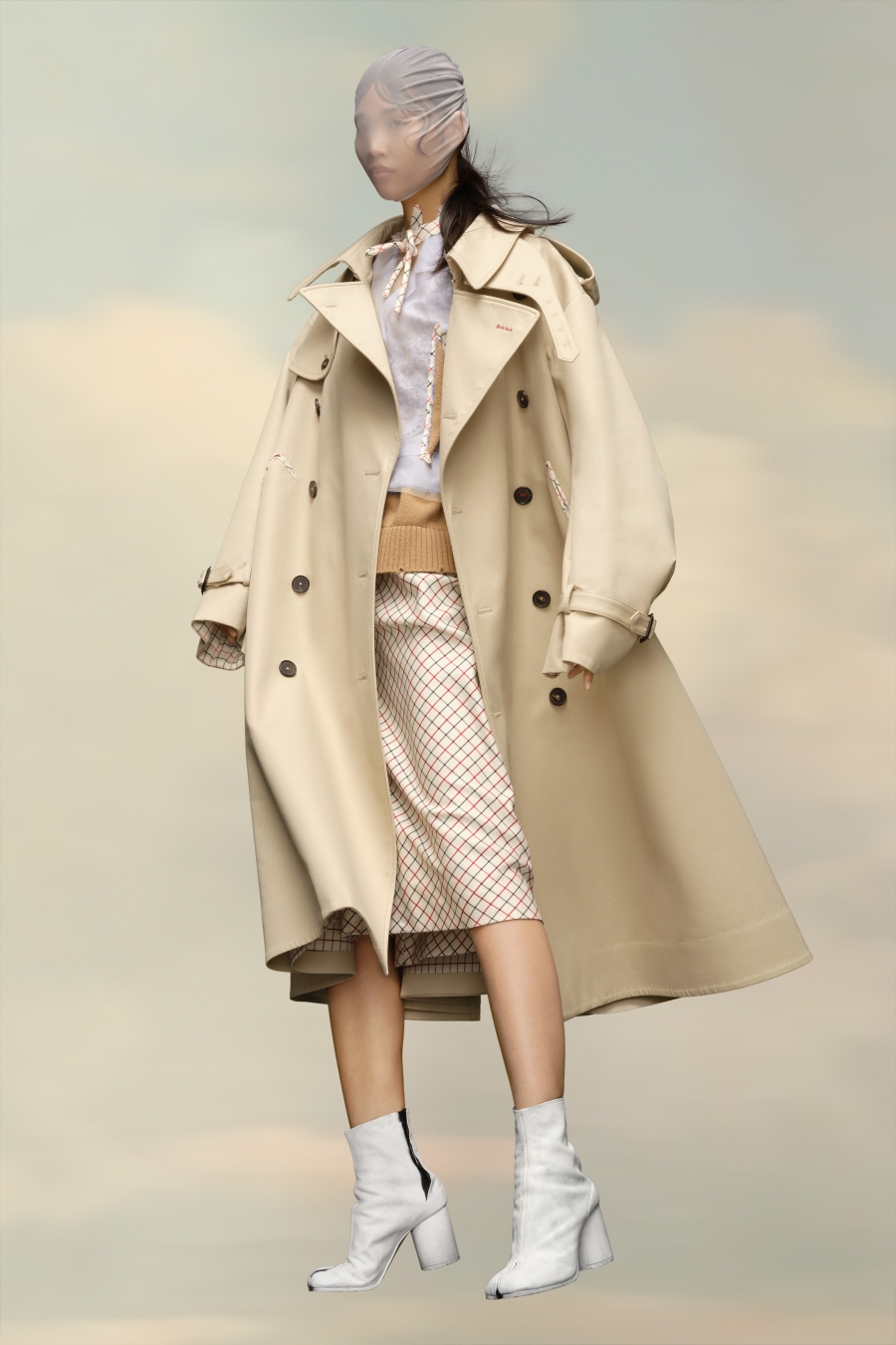 Abrigos Maison Margiela Algodon Trench Mujer Marrom | 903271KSZ