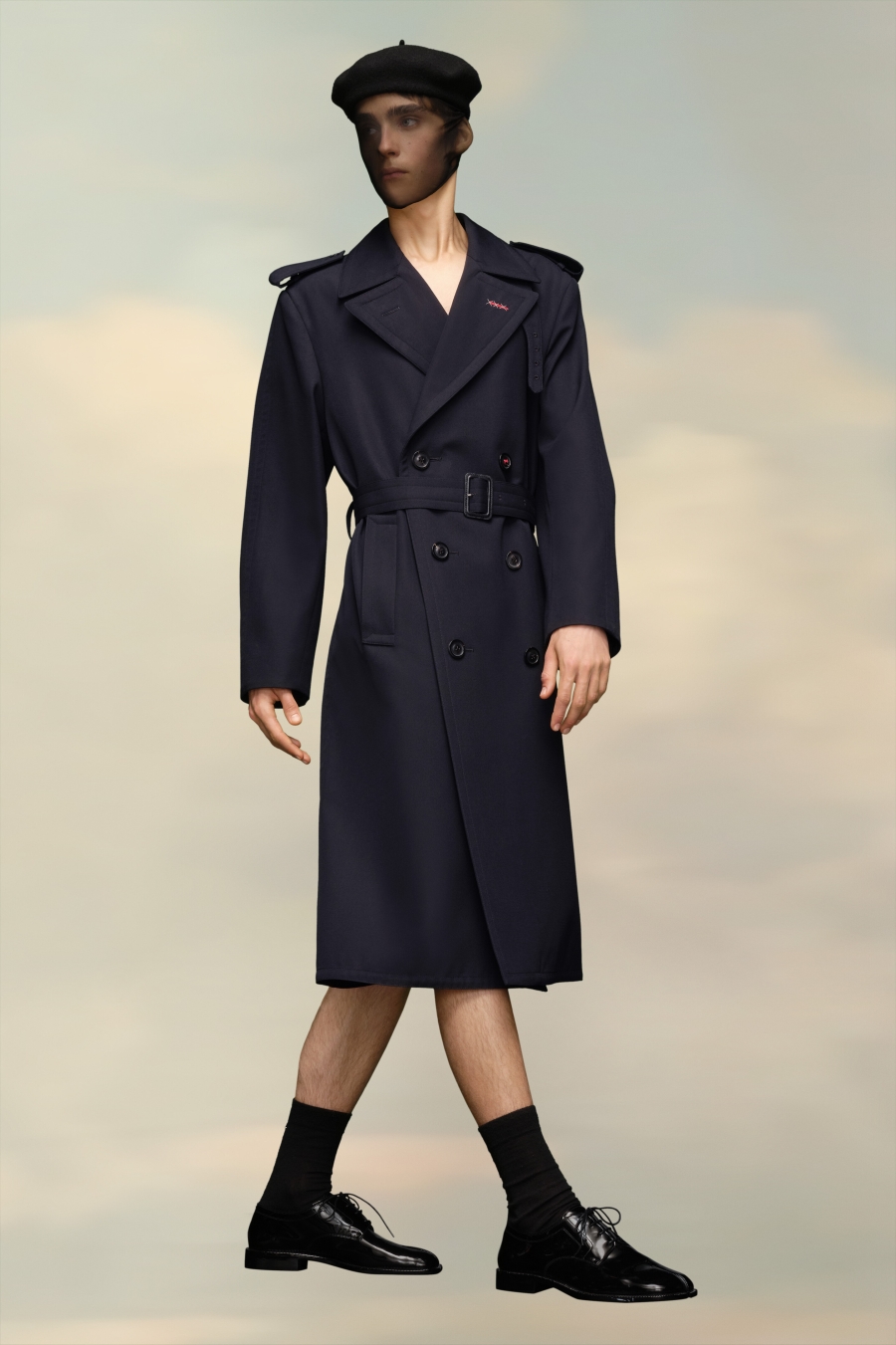 Abrigos Maison Margiela Belted Trench Mujer Marrom | 769184XQI