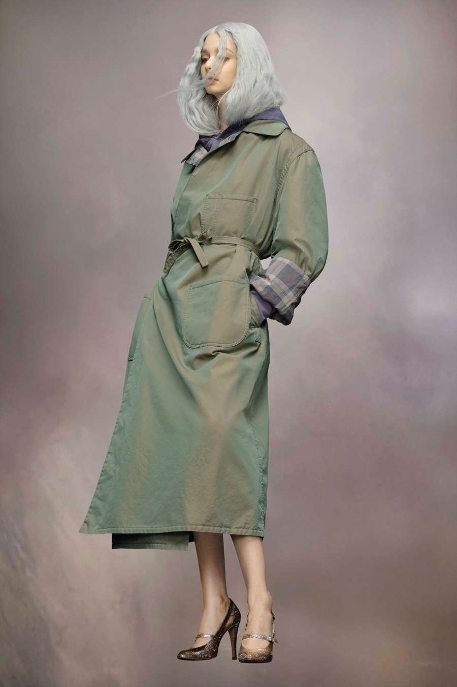 Abrigos Maison Margiela Reversible Tonic Algodon Trench Mujer Verde Oliva | 871034IQS