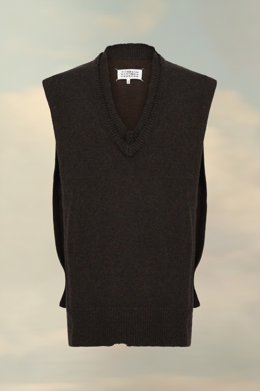 Accesorios Maison Margiela Layered Knit Vest Hombre Marrom | 054672VOE