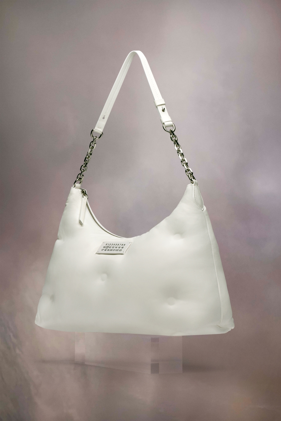 Bolsa De Hombro Maison Margiela Glam Slam Hobo Medium Mujer Blancos | 210378PGK