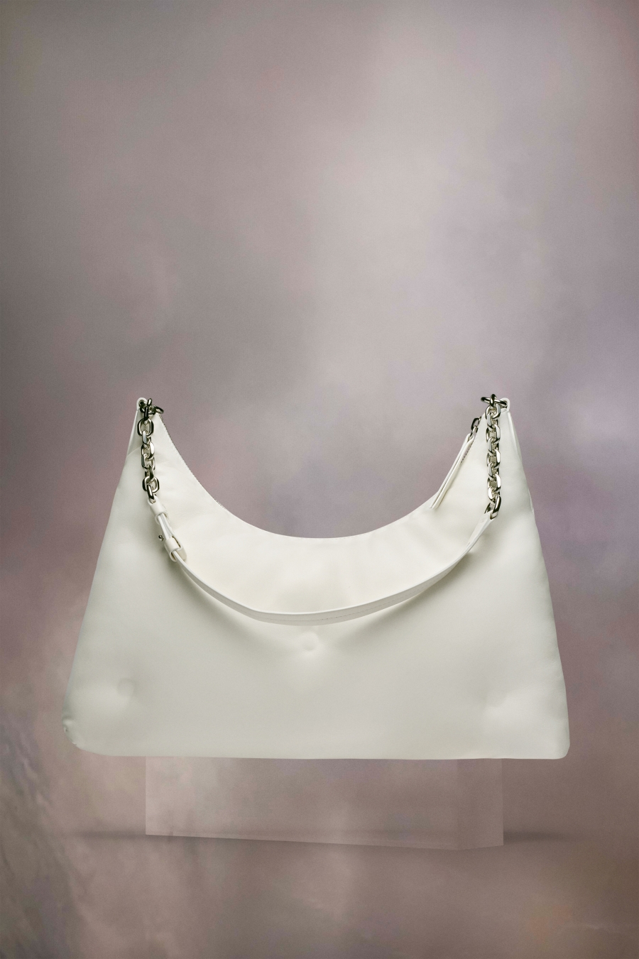 Bolsa De Hombro Maison Margiela Glam Slam Hobo Medium Mujer Blancos | 210378PGK