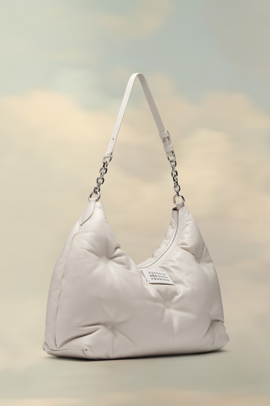 Bolsa De Hombro Maison Margiela Glam Slam Hobo Medium Mujer Blancos | 604531KGC