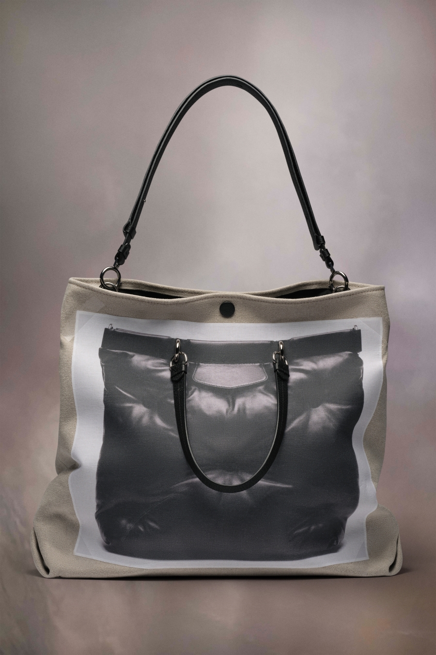 Bolsa De Hombro Maison Margiela Trompe L'oeil Glam Slam Shopping Mujer Grises | 148902VML