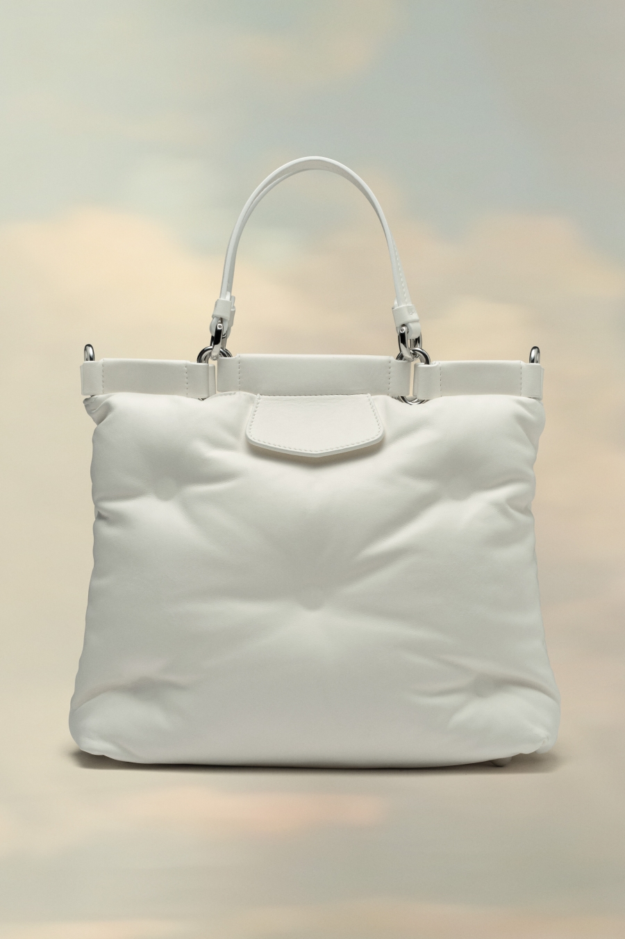 Bolsas De Mano Maison Margiela Glam Slam Shopping Small Mujer Blancos | 905281FJO