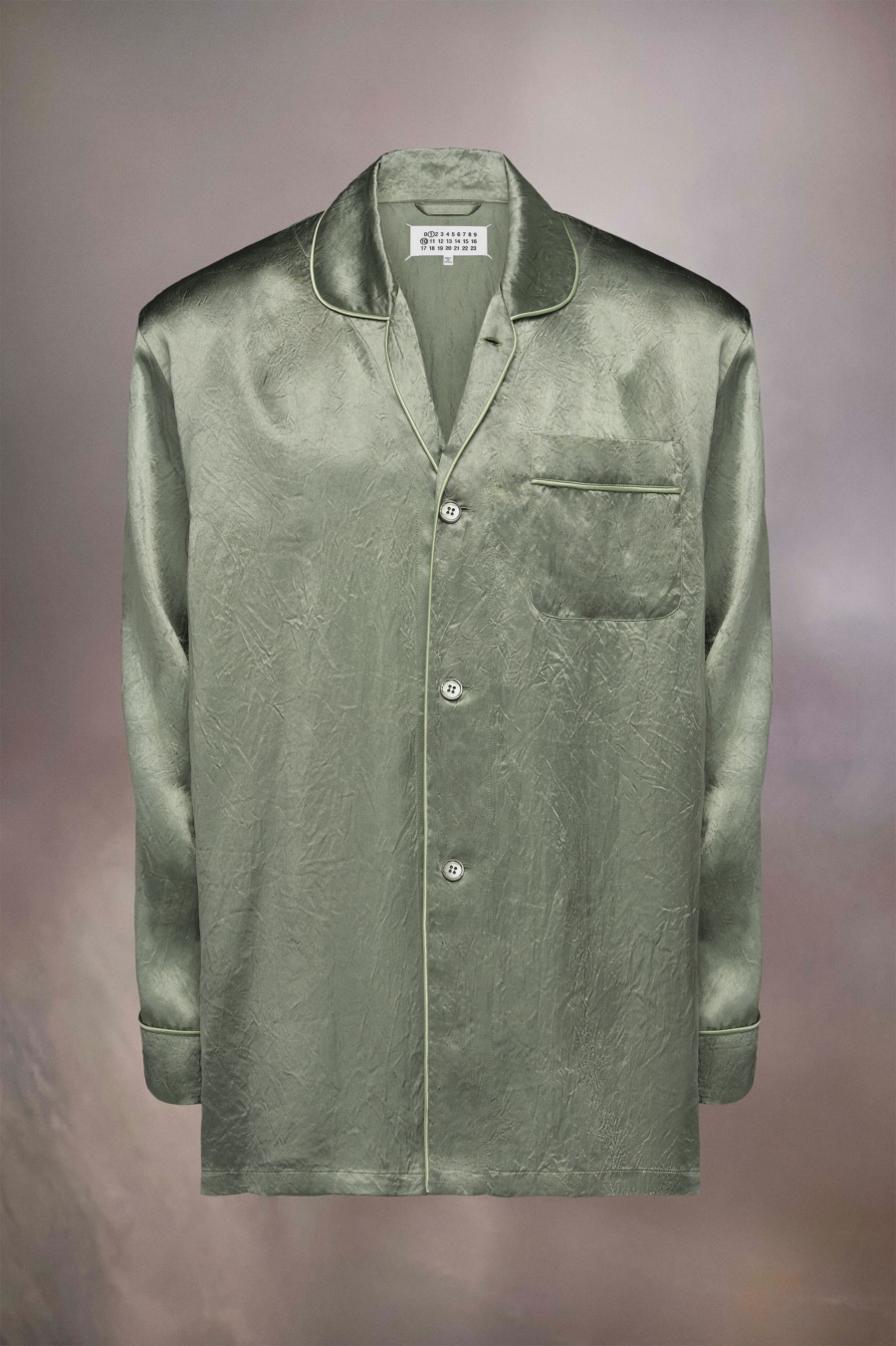 Camisas Maison Margiela Satin Shirt Hombre Verde Oliva | 176403XTI