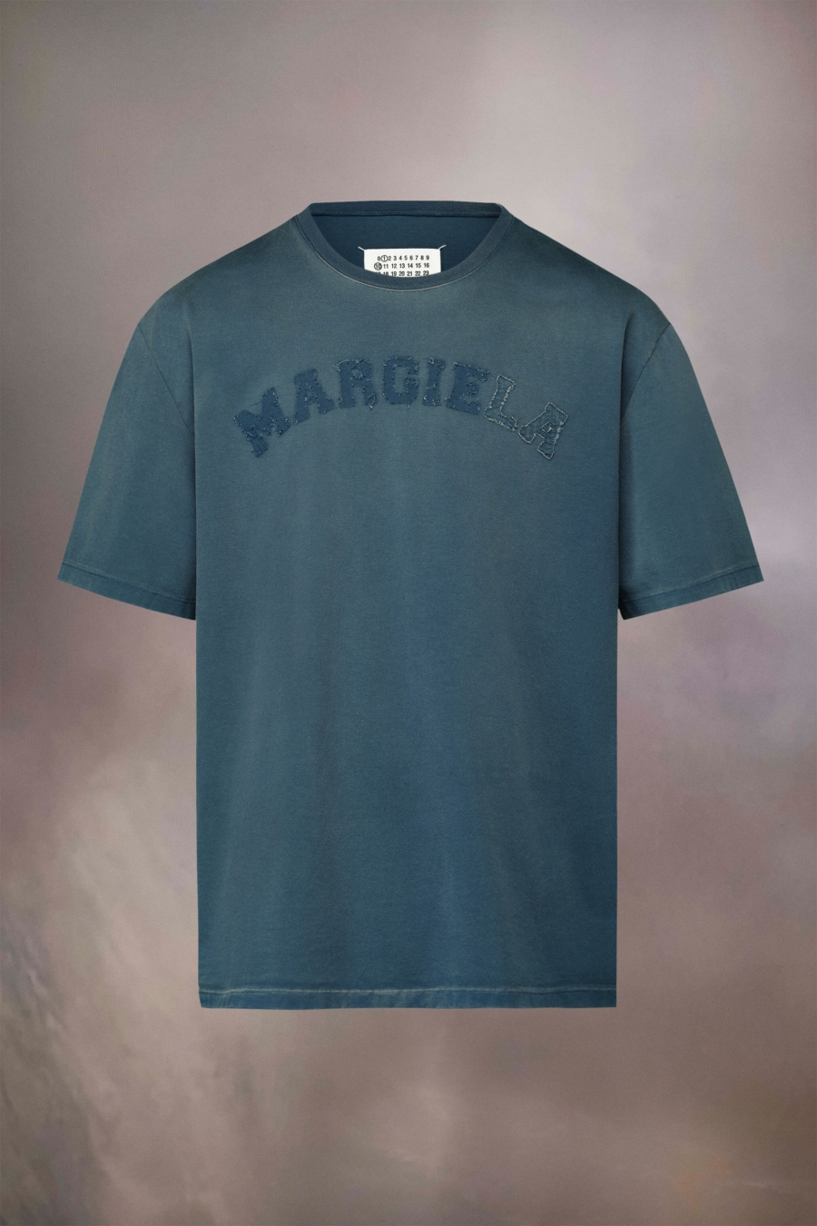 Camiseta Maison Margiela Logo Heavy Jersey T-shirt Mujer Azules | 148306EIN