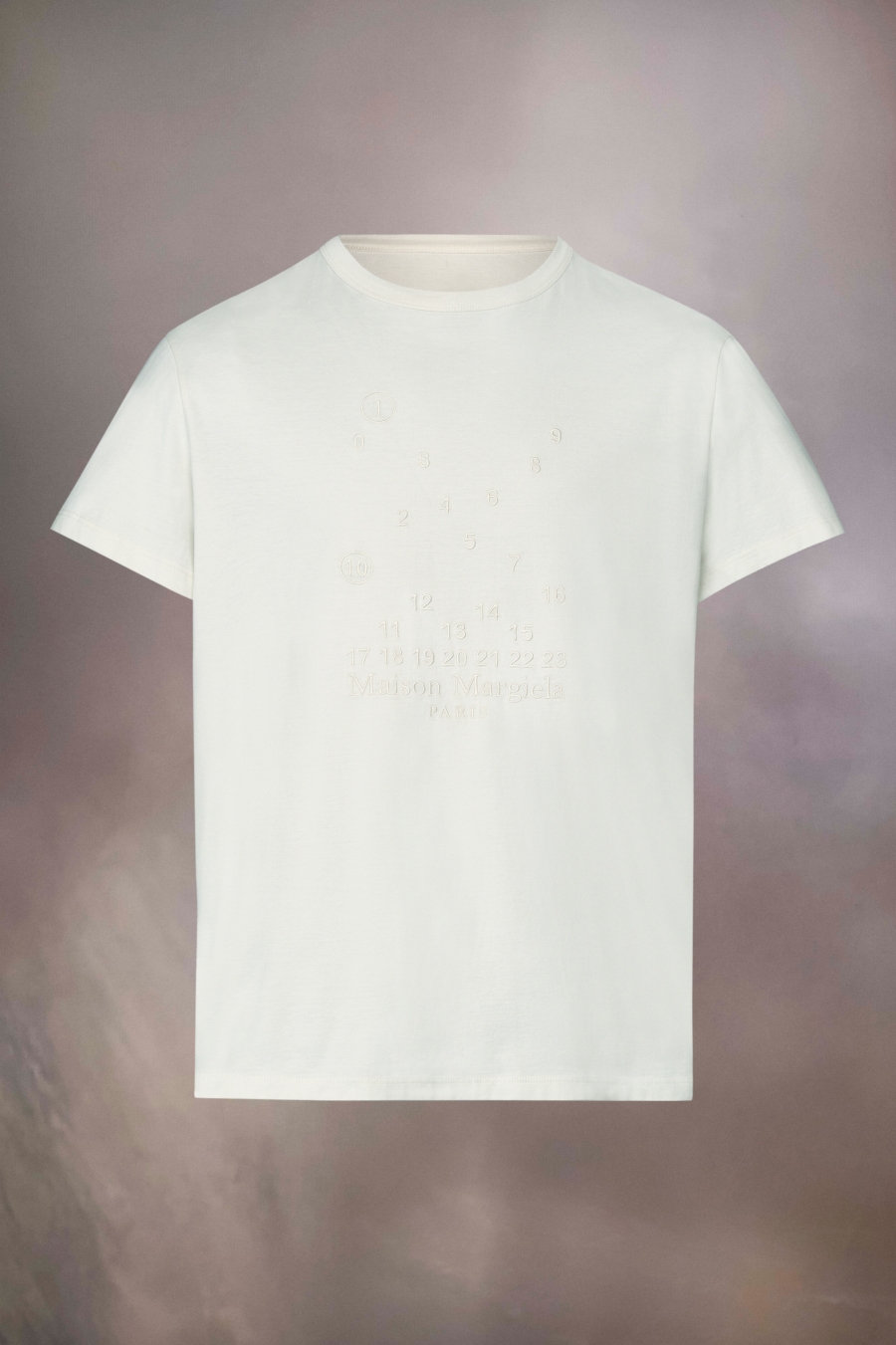 Camiseta Maison Margiela Numeric Logo Mako Algodon T-shirt Mujer Blancos | 952837MPI