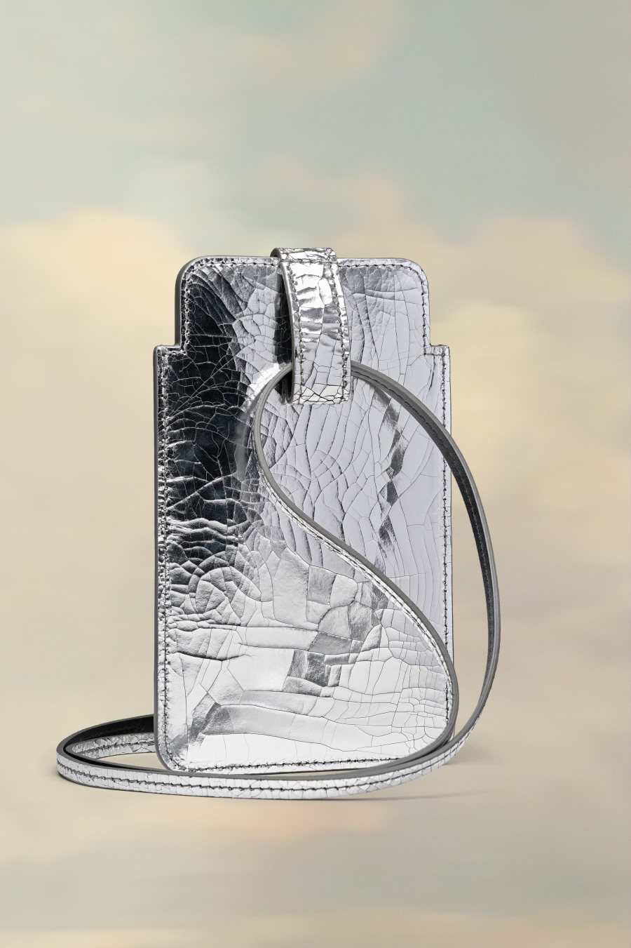 Carteras Maison Margiela Broken Mirror Phone Pouch Mujer Plateados | 089341YZI