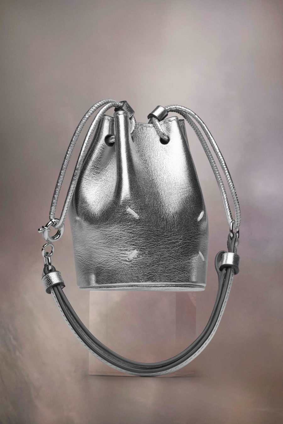 Carteras Maison Margiela Metallized Micro Mujer Plateados | 934871GTQ