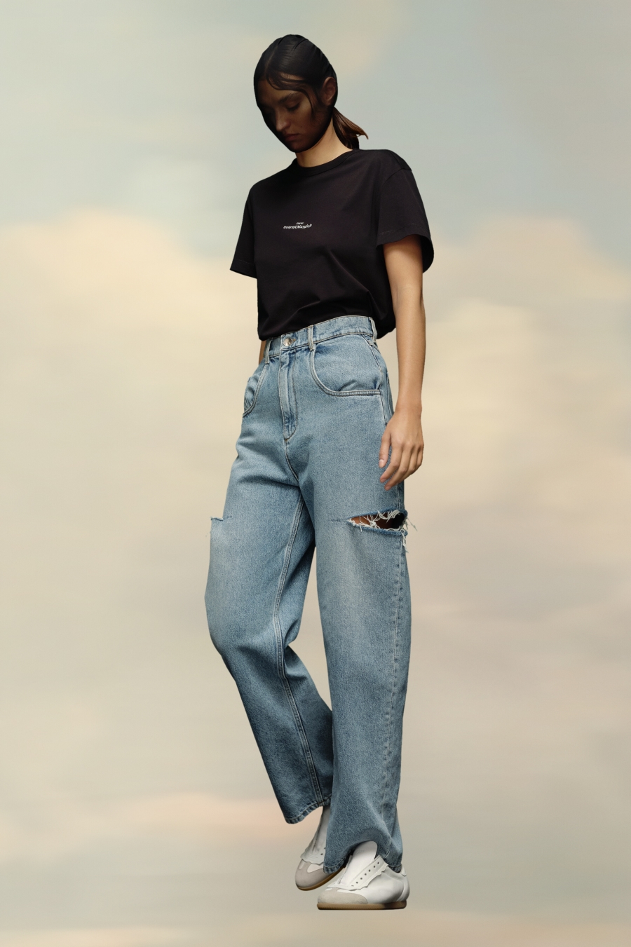 Jeans Maison Margiela Denim With Slash Details Mujer Azules | 740983VFN