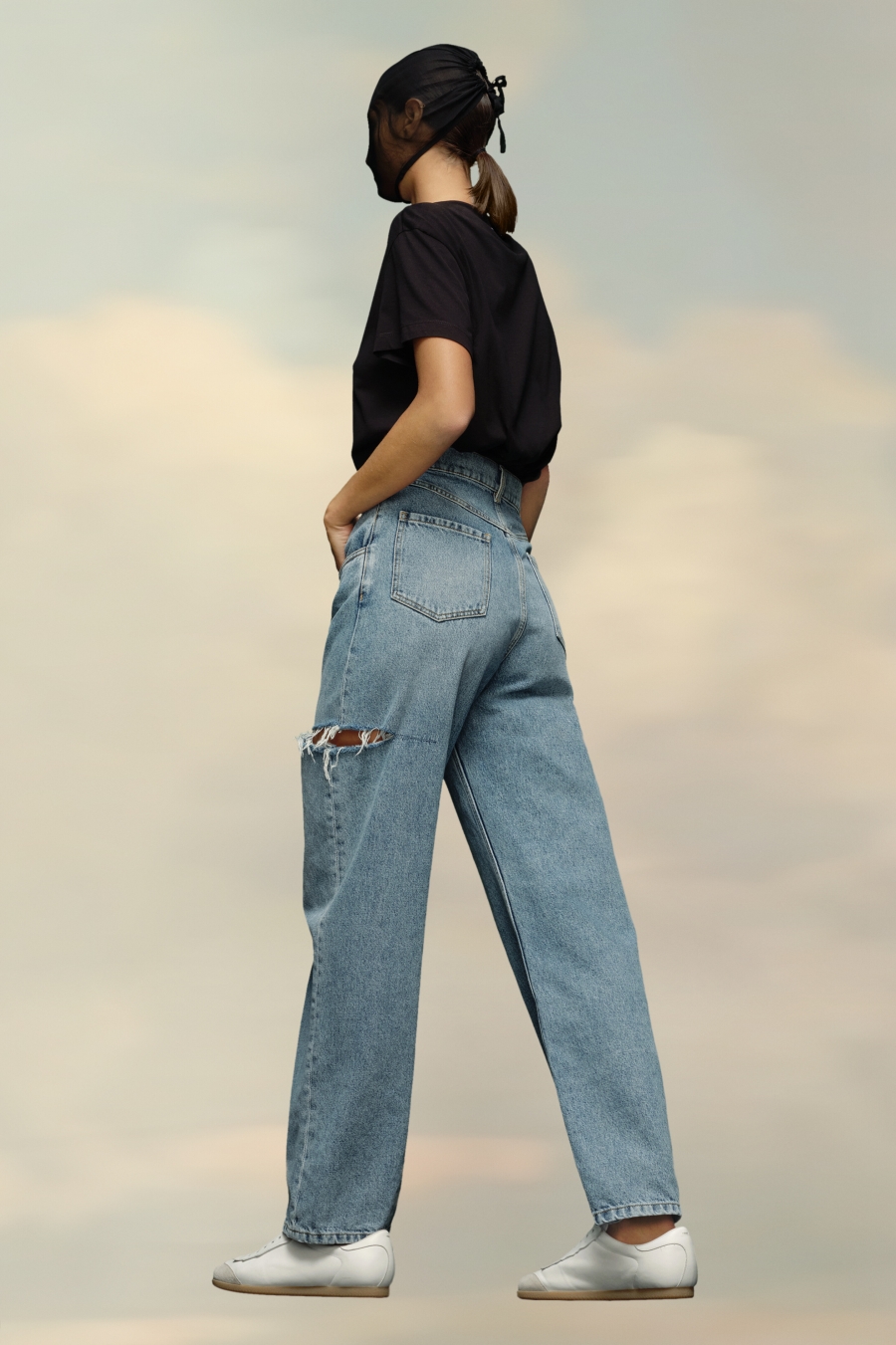 Jeans Maison Margiela Denim With Slash Details Mujer Azules | 740983VFN