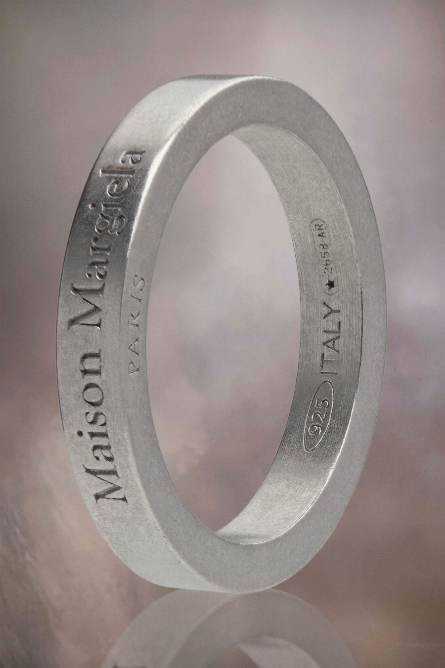 Joyería Maison Margiela Logo Ring Hombre Palladium | 193527HDS