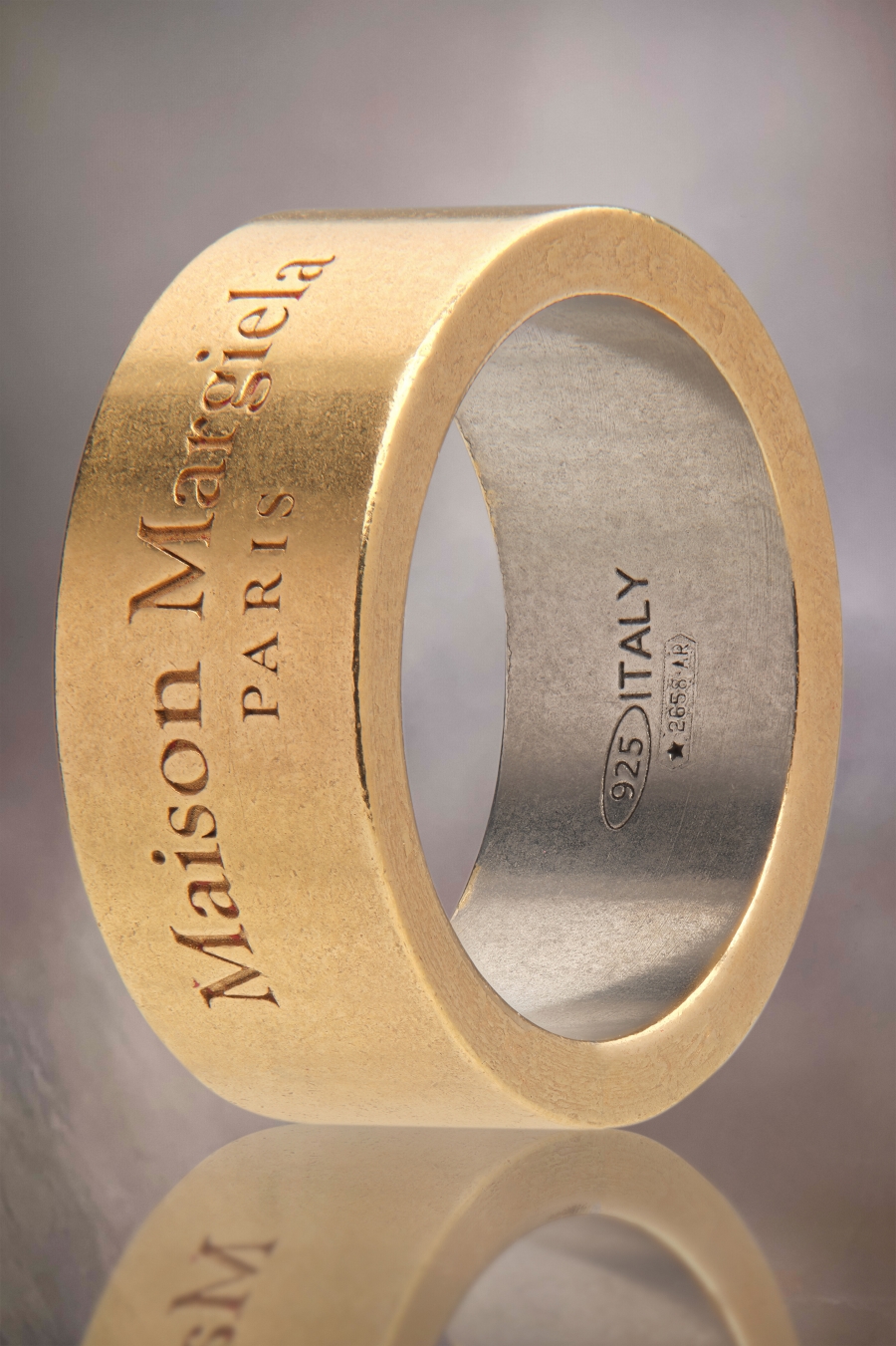 Joyería Maison Margiela Logo Ring Hombre Amarillos | 403672YCL