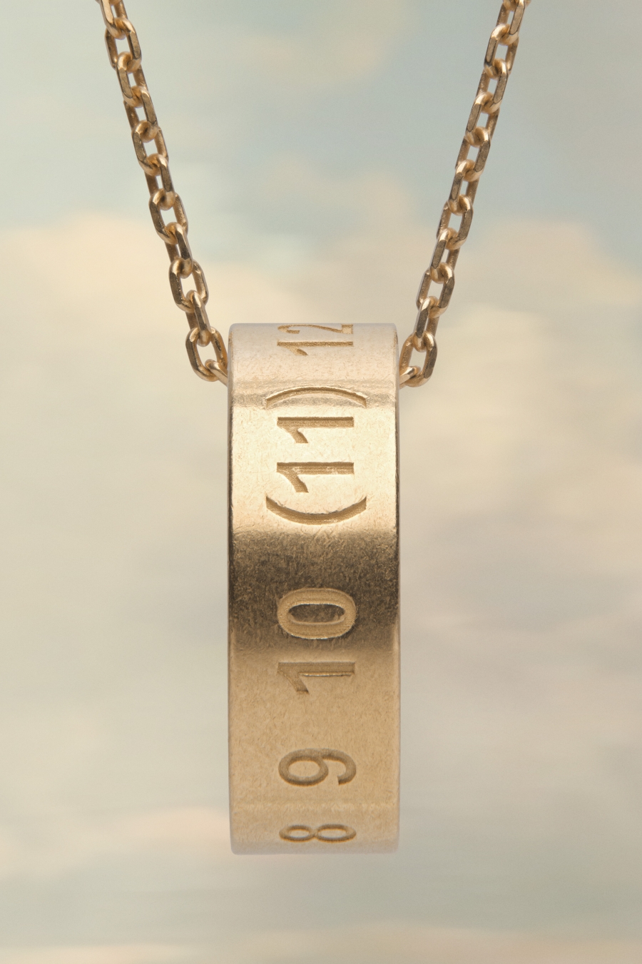 Joyería Maison Margiela Numerical Ring Necklace Mujer Amarillos | 731604HDQ