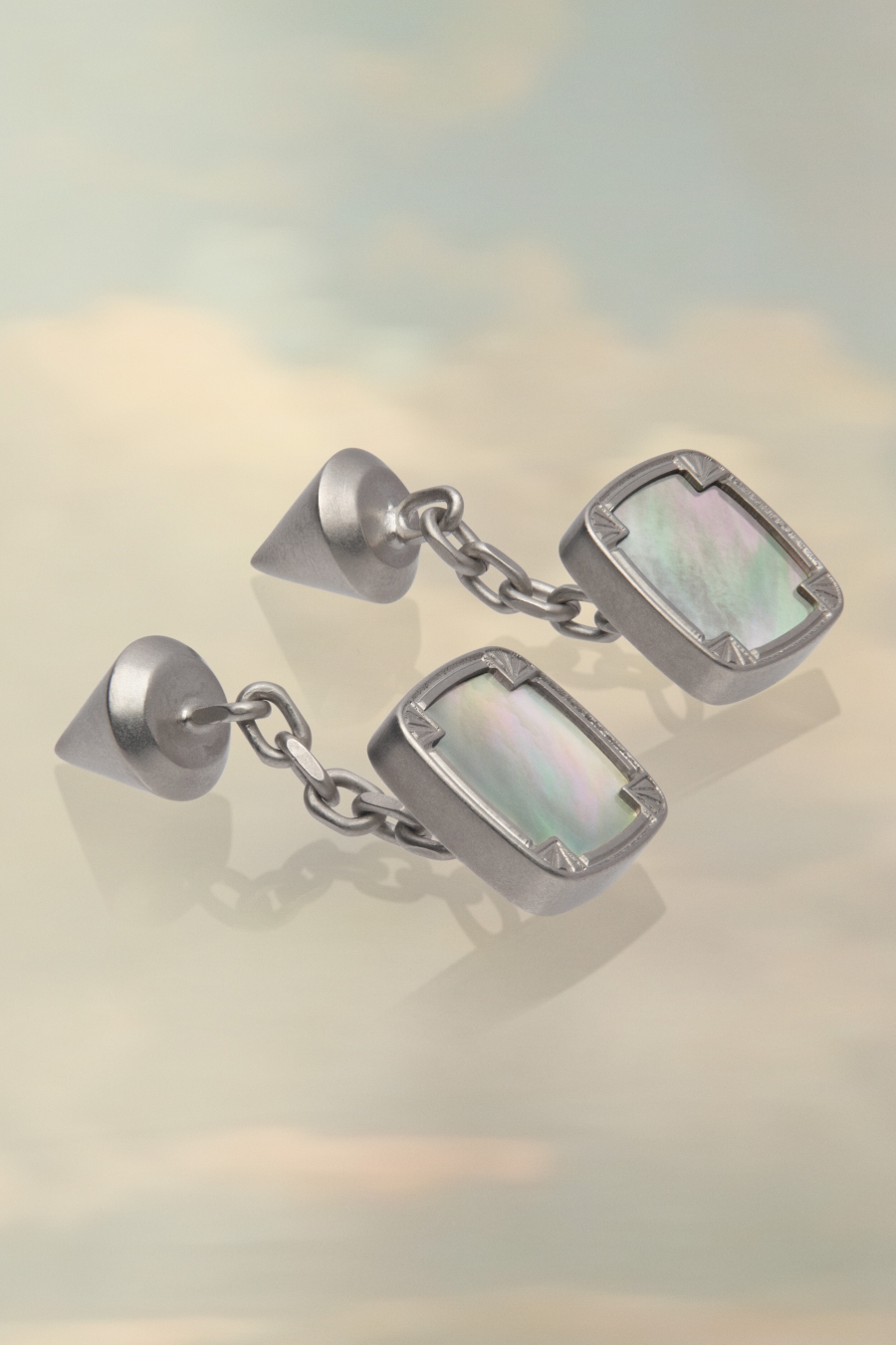 Joyería Maison Margiela Pearl Square Cufflinks Mujer Plateados | 054927GKY