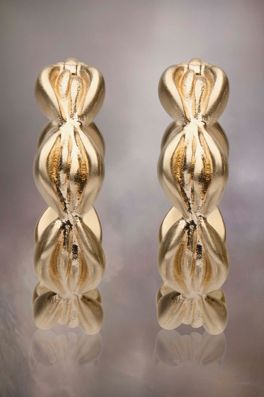 Joyería Maison Margiela Timeless Hoop Earrings Hombre Amarillos | 267815VYM