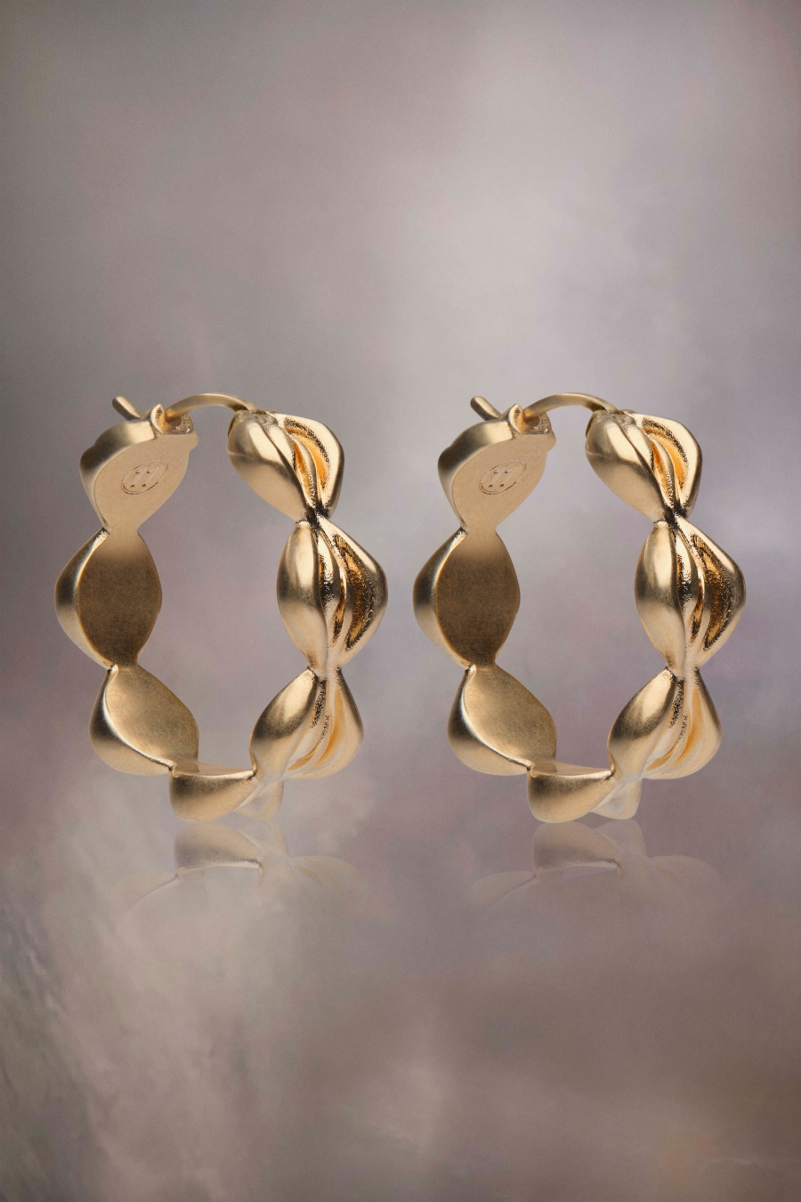 Joyería Maison Margiela Timeless Hoop Earrings Mujer Amarillos | 639542SWM