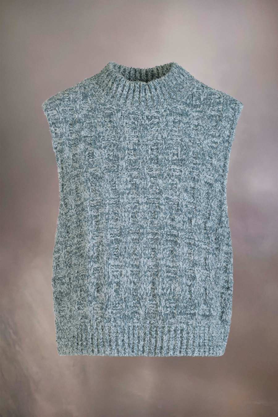 Prendas De Punto Maison Margiela Denim Boucle Knit Vest Hombre Azules Claro | 154870AHJ