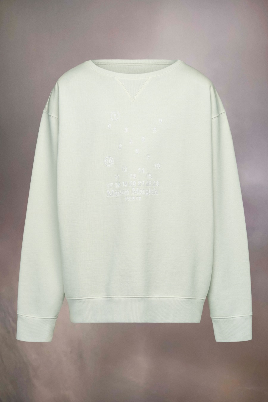 Sweatshirtss Maison Margiela Numeric Logo Mujer Blancos | 254983XDO