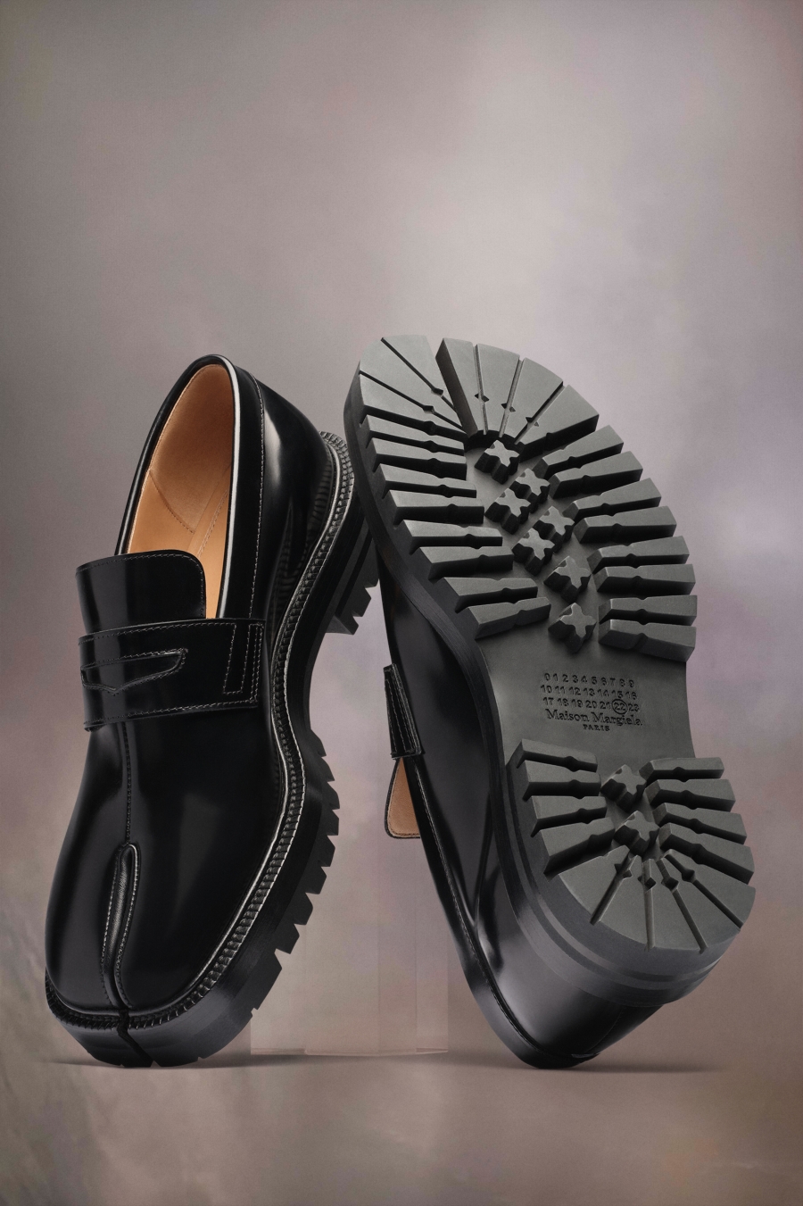 Tenis Planos Maison Margiela Tabi Loafers Mujer Negros | 160523JPY