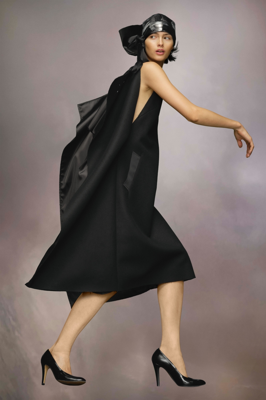 Vestido Maison Margiela Cape Mujer Negros | 683574LAR