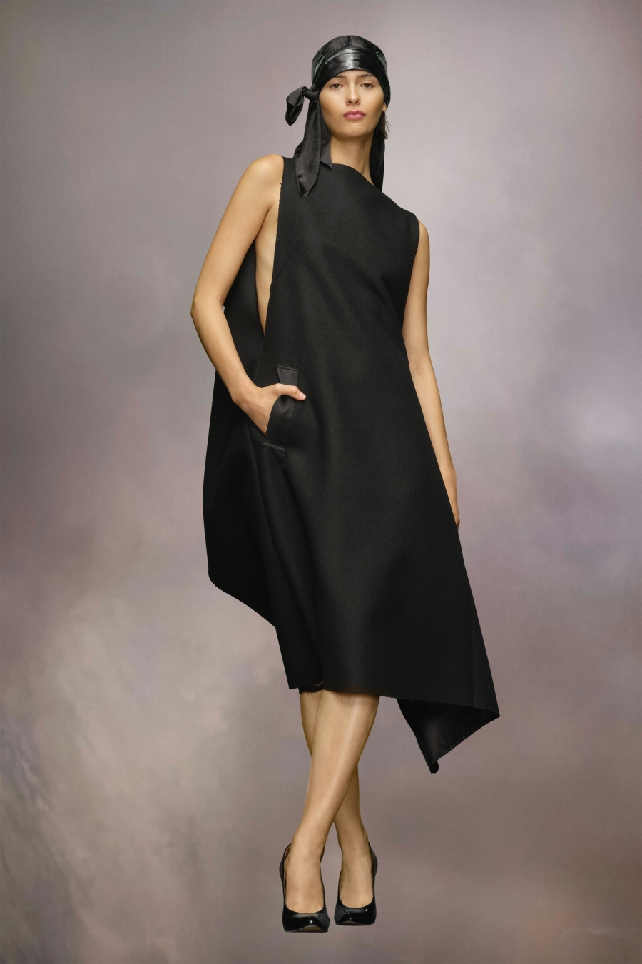 Vestido Maison Margiela Cape Mujer Negros | 683574LAR