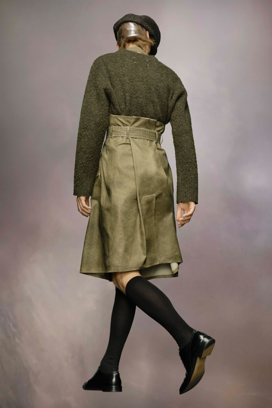 Vestido Maison Margiela Waxed Algodon Mujer Verde Oliva | 142983WVF