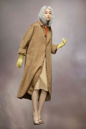 Abrigos Maison Margiela Algodon Faille Trench Mujer Marrom | 872194BRI