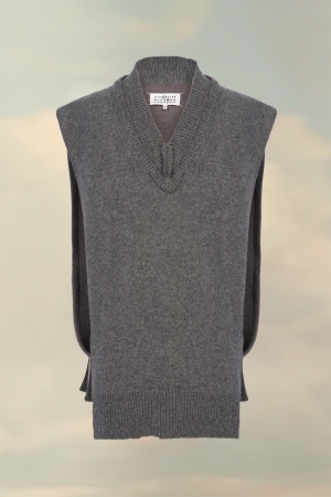 Accesorios Maison Margiela Layered Knit Vest Hombre Marrom | 382047HIK