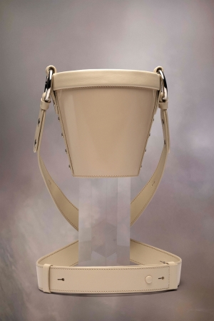 Bolsa De Hombro Maison Margiela Fire Bucket Mini Mujer Almond | 380159STA