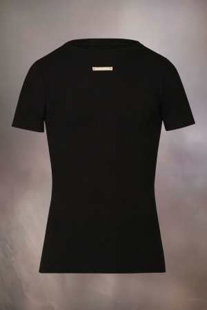 Camiseta Maison Margiela Fancy Rib T-shirt Hombre Ecru | 164253PIB