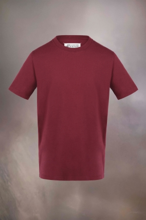 Camiseta Maison Margiela Organic Algodon T-shirt Hombre Vino | 291485ODL