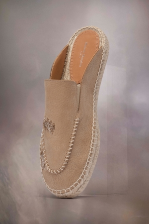 Tenis Planos Maison Margiela Embroidered Alpargata Mules Mujer Hazelnut | 642713WDG