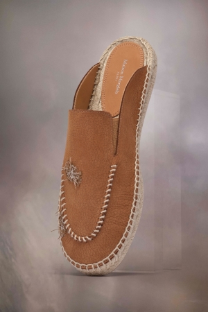 Tenis Planos Maison Margiela Embroidered Alpargata Mules Mujer Hazelnut | 749628WQI